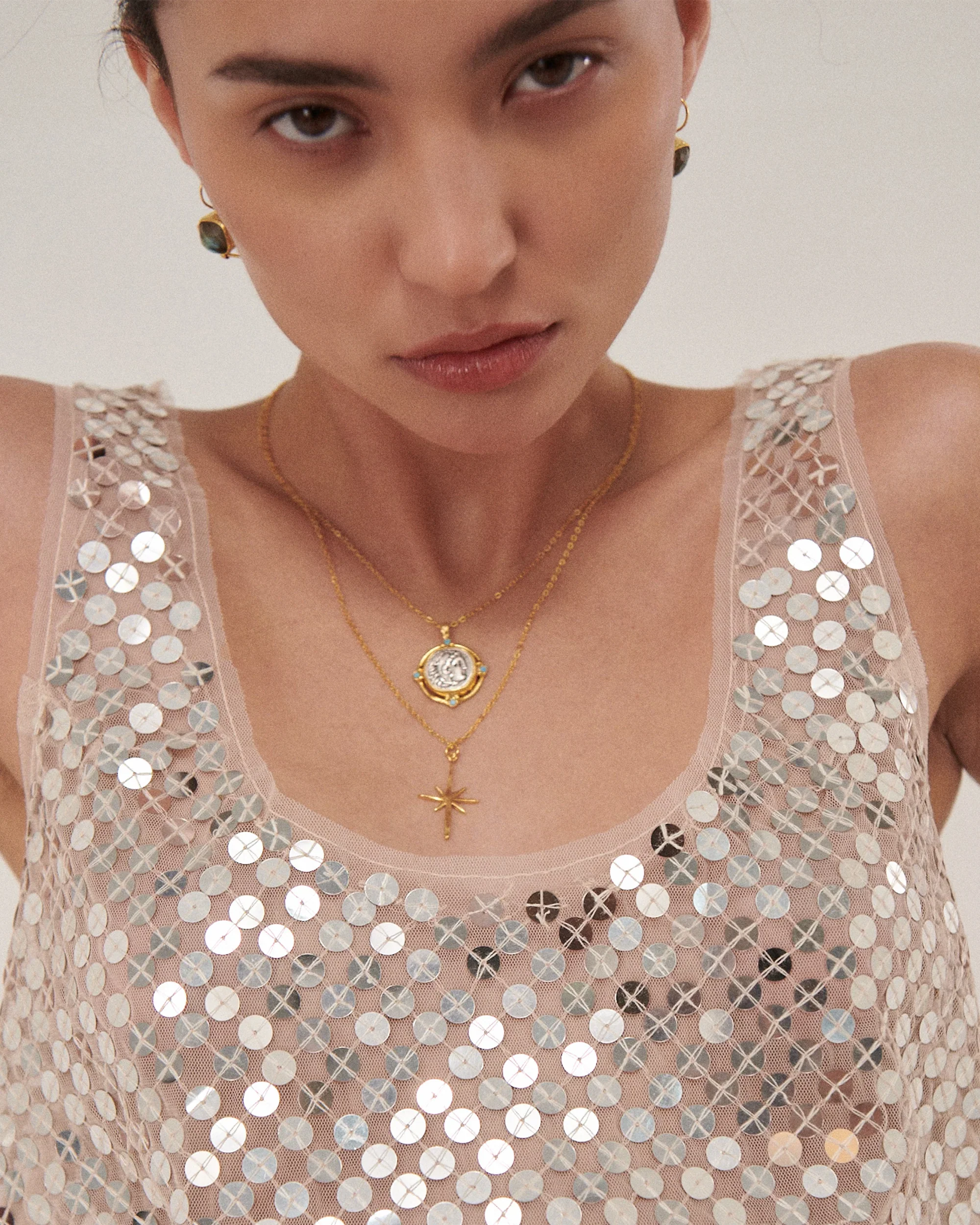 Alexander Mixed Metal & Turquoise Pendant Necklace - Image 3