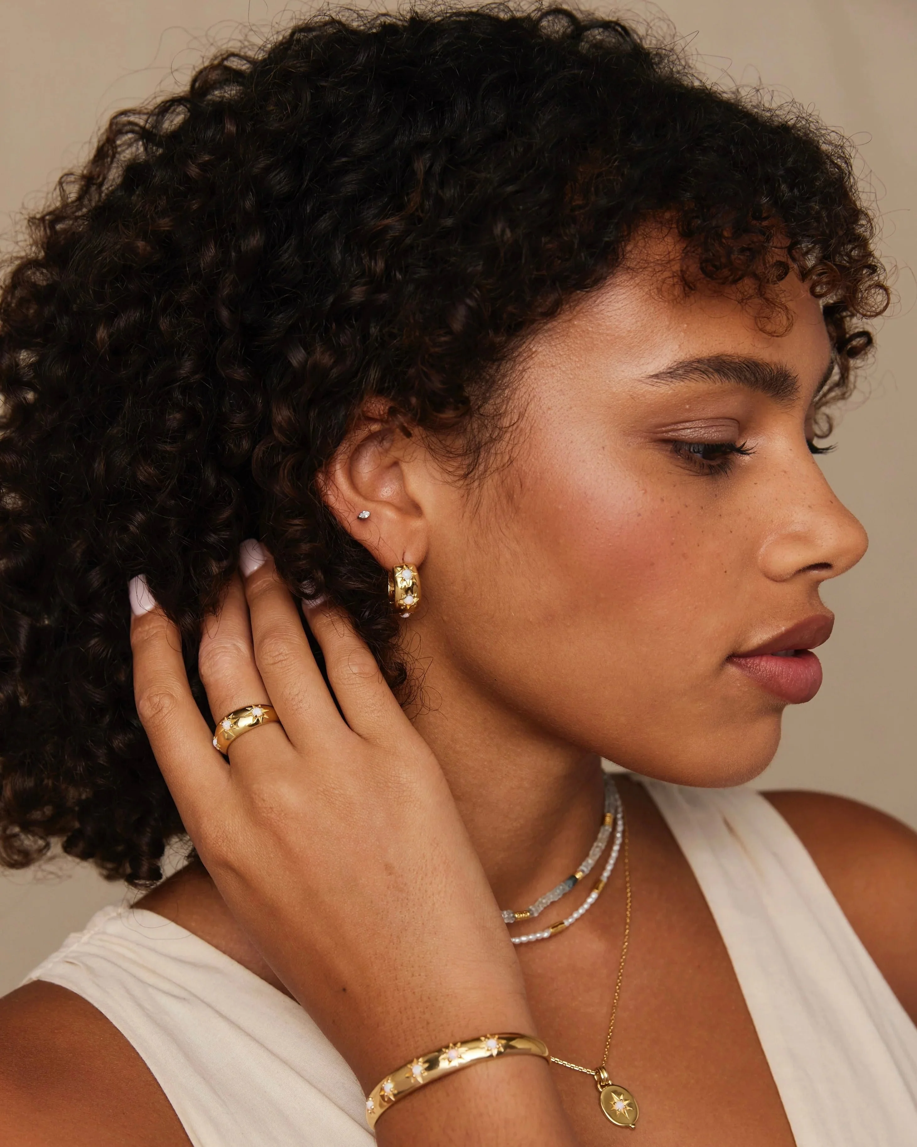 Alina Starburst Hoops - Image 3