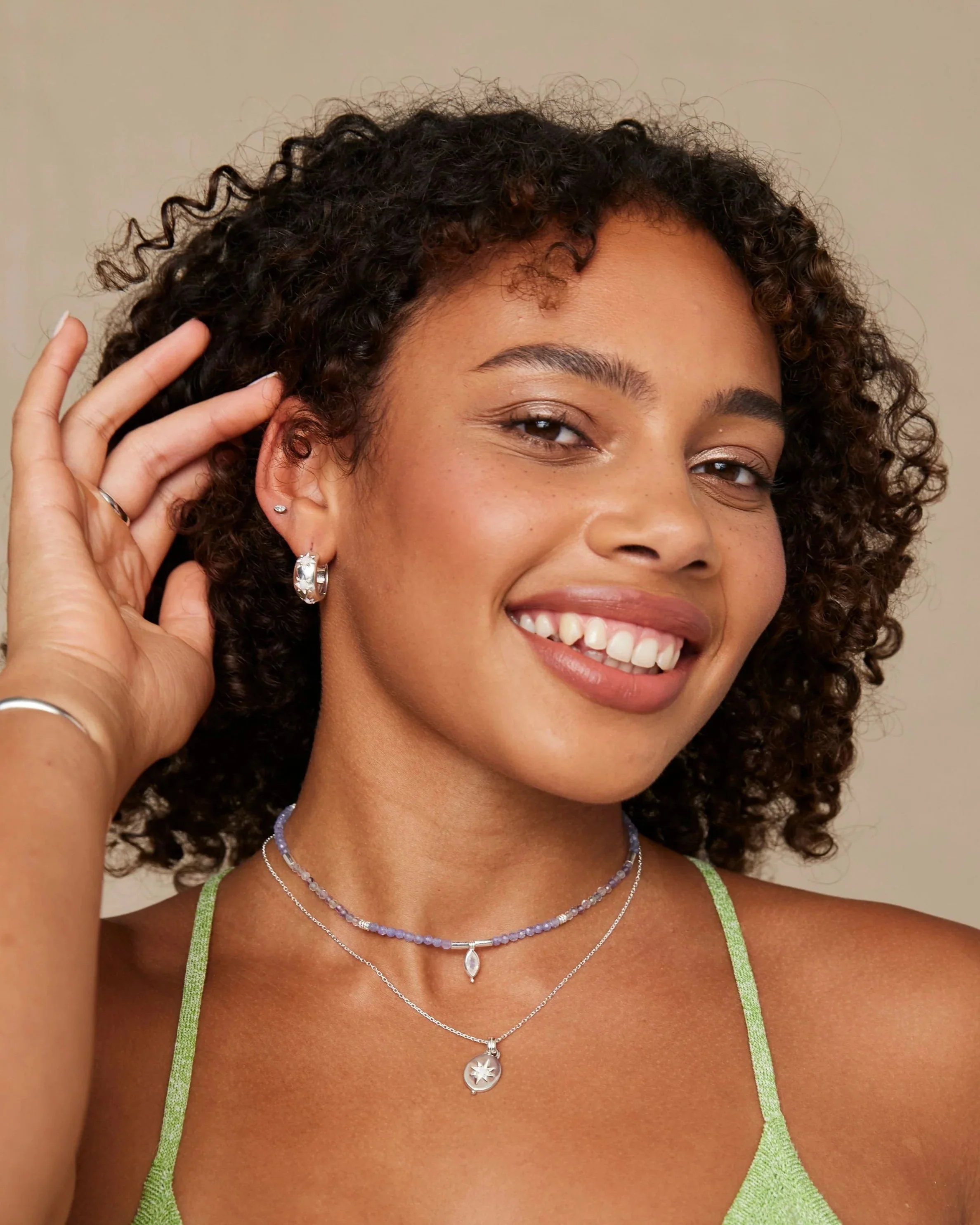 Alina Starburst Hoops - Image 7