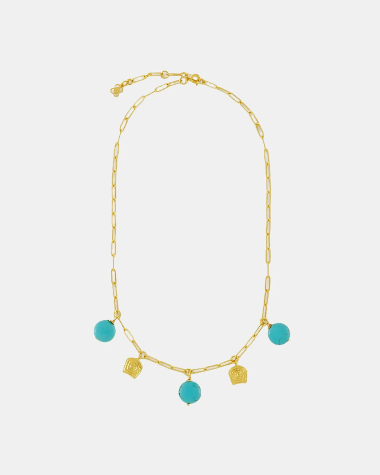 Amore Turquoise Charm Chain Necklace