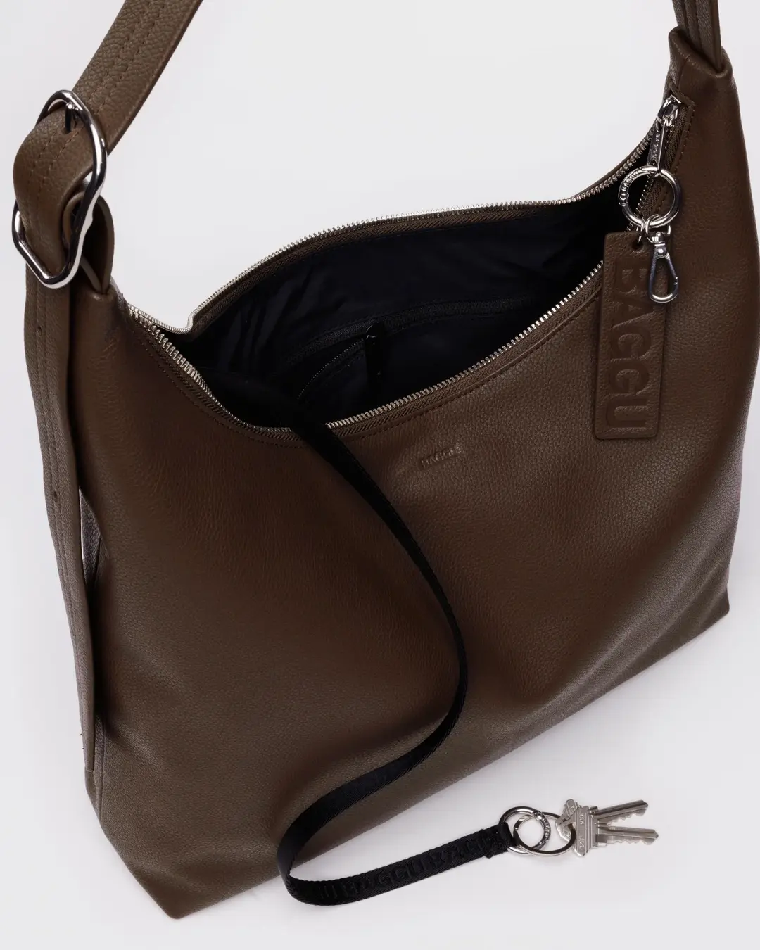 Baggu Recycled Leather Shoulder Bag - Image 3