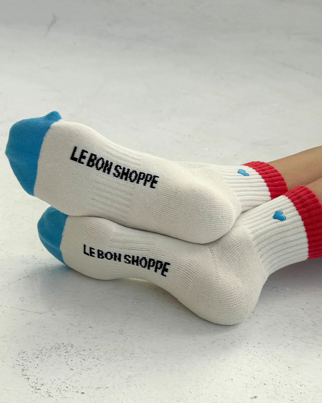Embroidered Colour Block Socks - Image 2