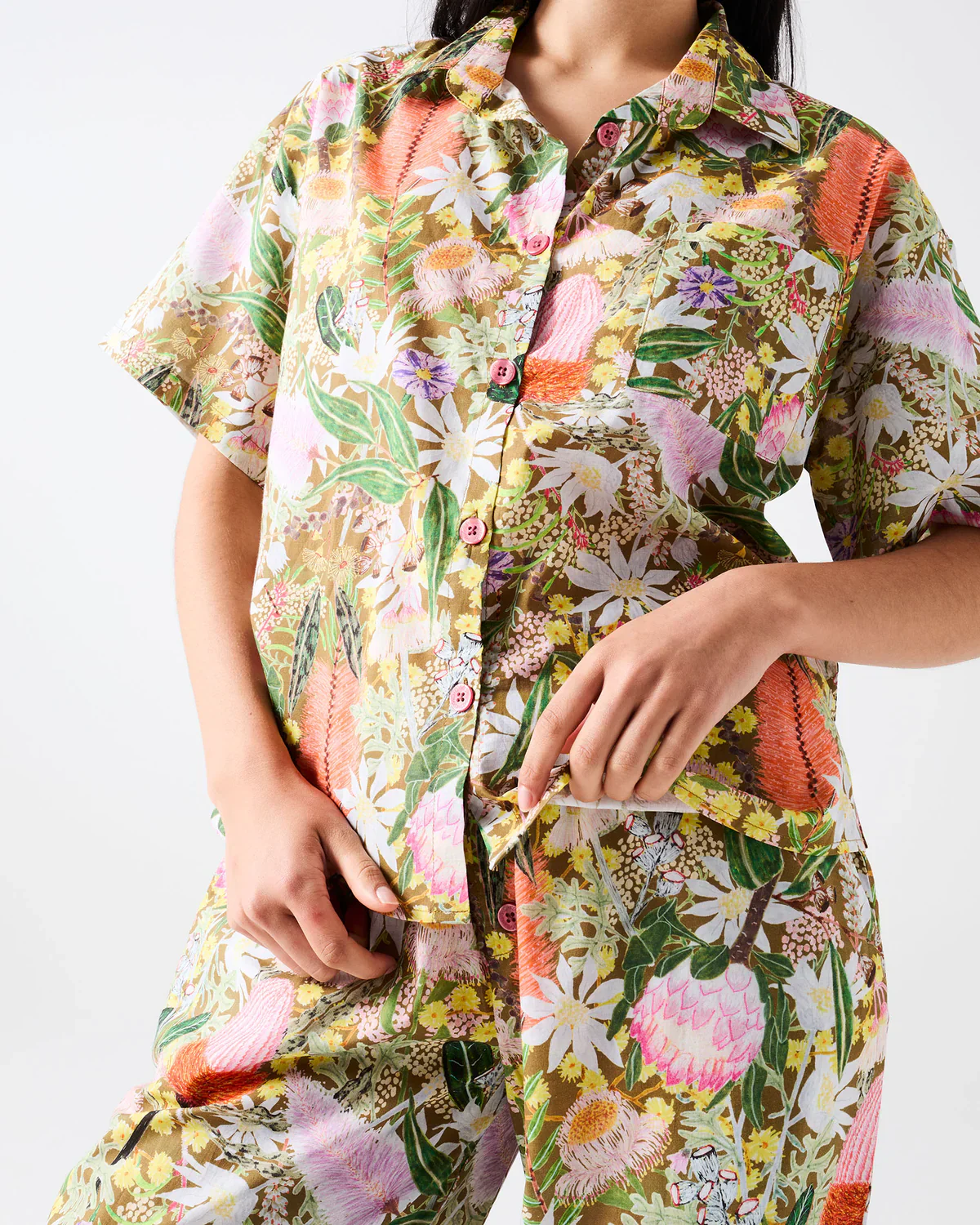 Kip & Co Short Sleeve Shirt & Pant Pyjama Set - Image 20