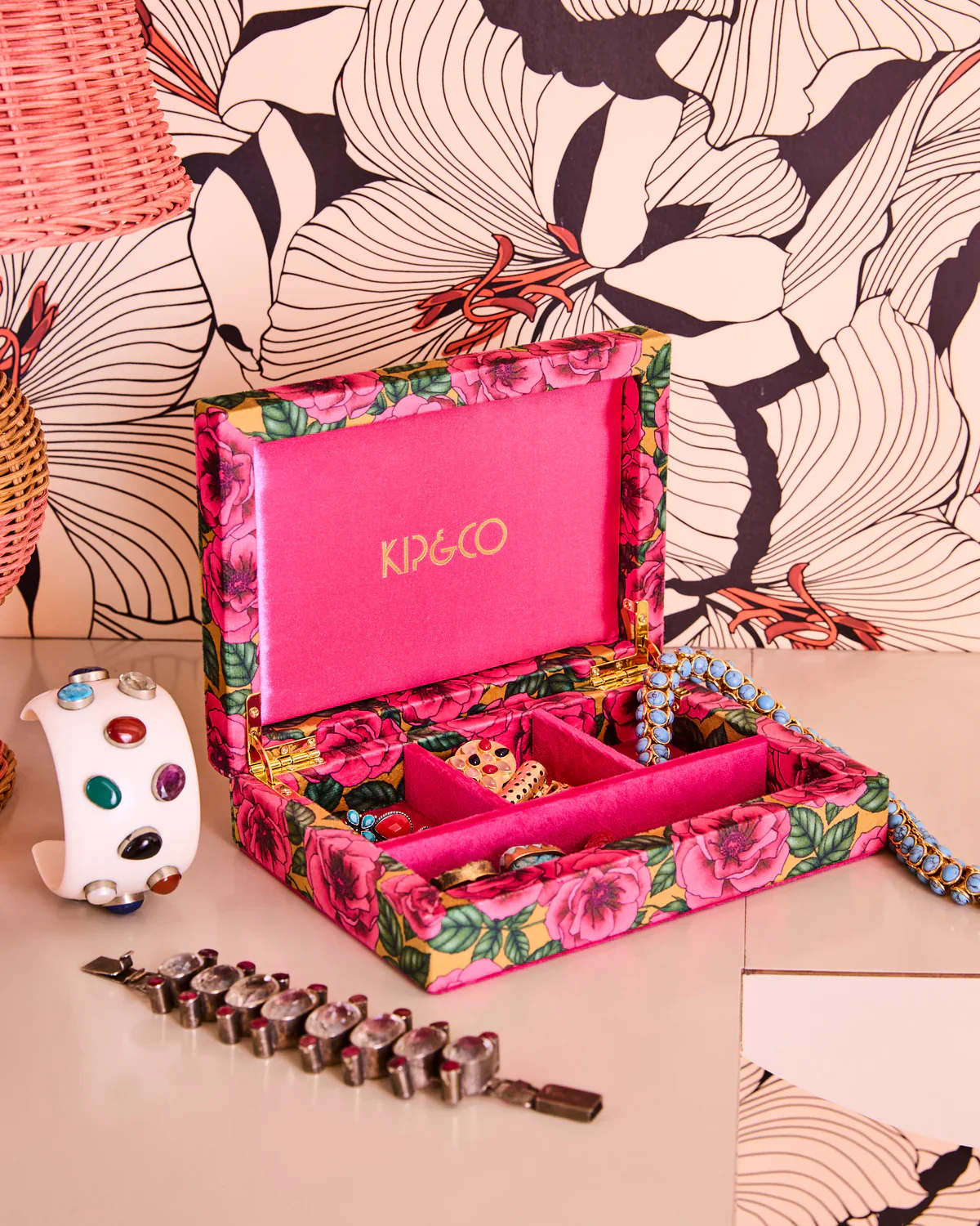 Kip & Co Velvet Jewellery Box - Image 2