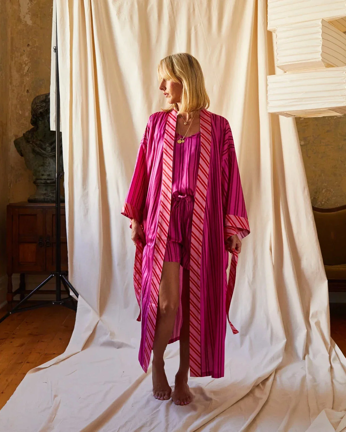 Sage X Clare Cotton Silk Robe - Image 3