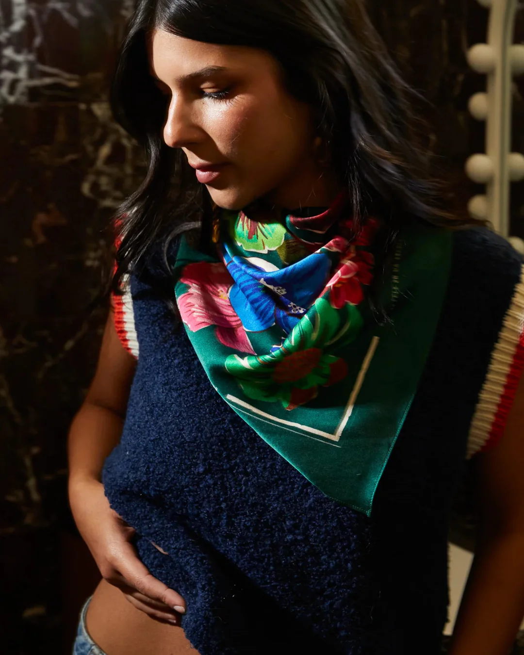 Sage X Clare Silk Scarf - Image 7