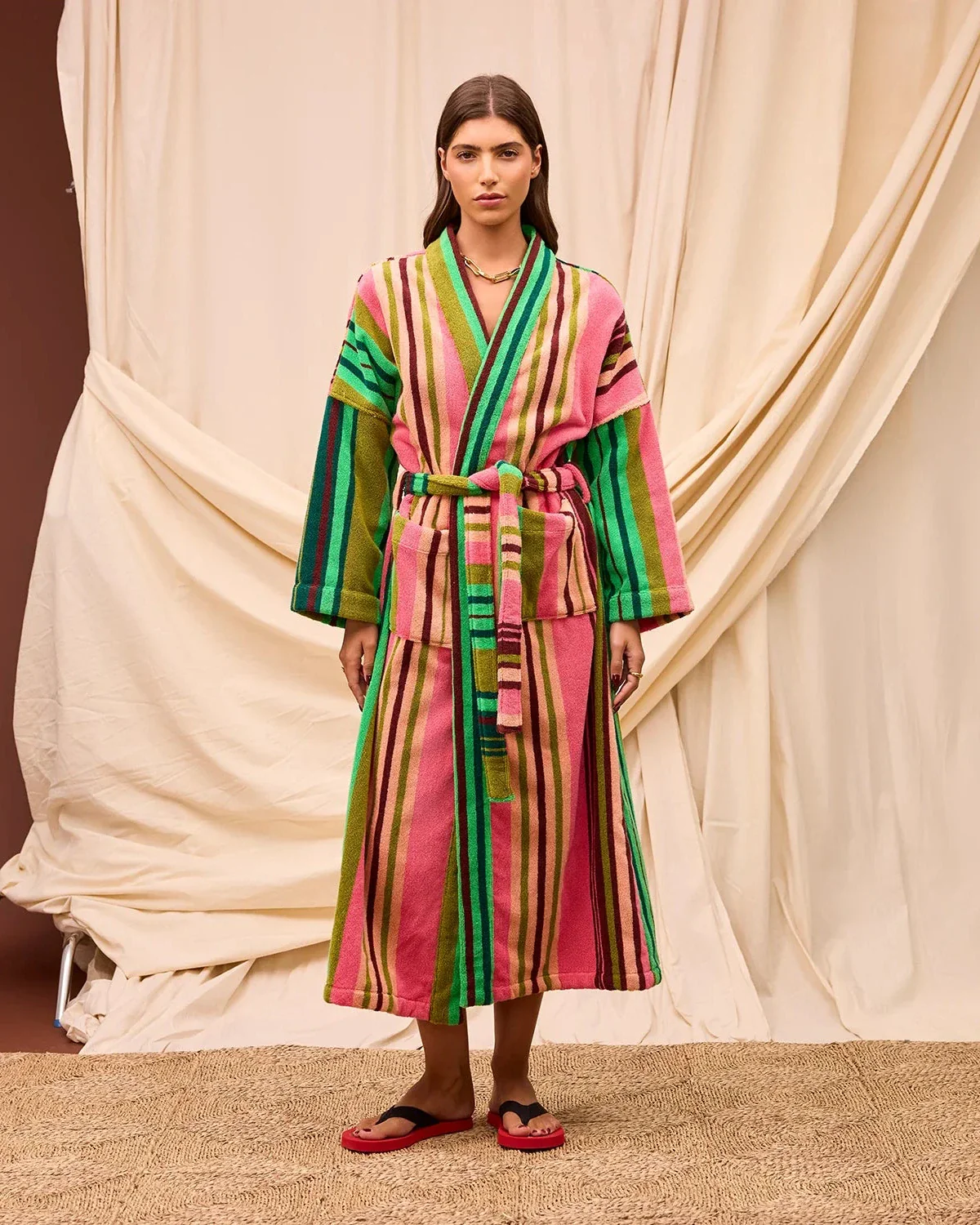 Sage X Clare Towelling Robe - Image 3