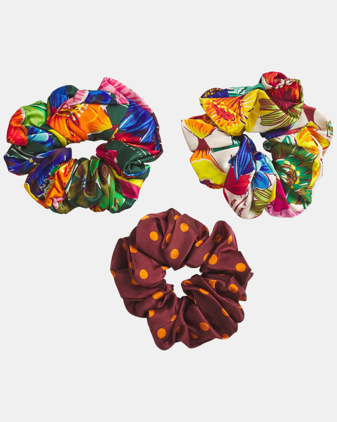 Sage X Clare Silk Scrunchie Set