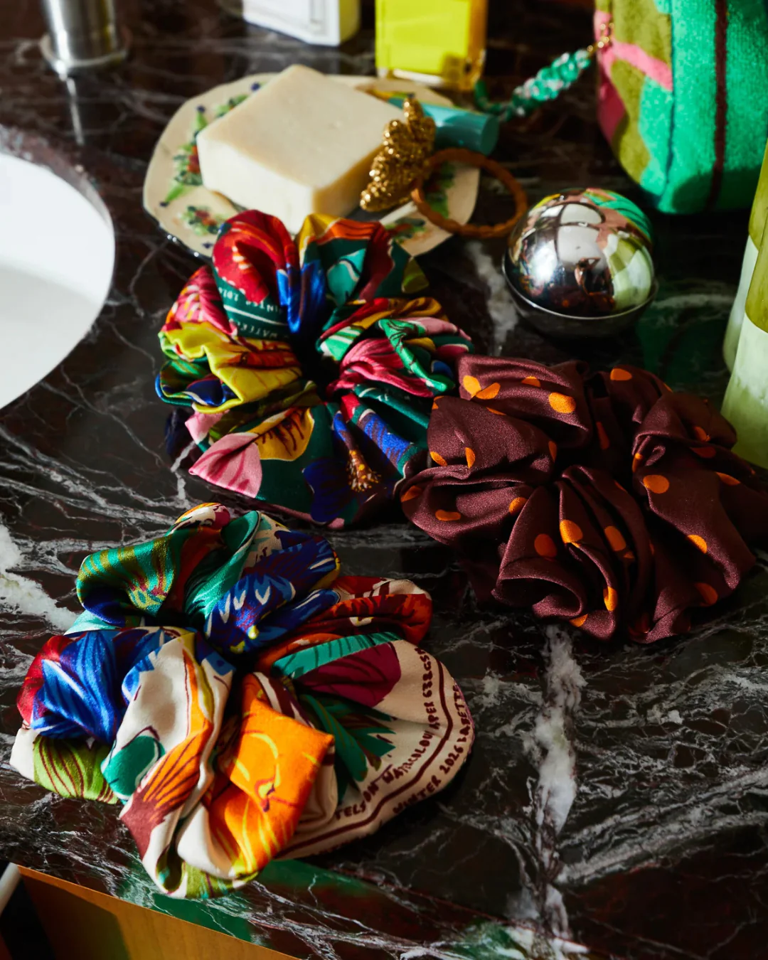 Sage X Clare Silk Scrunchie Set - Image 2