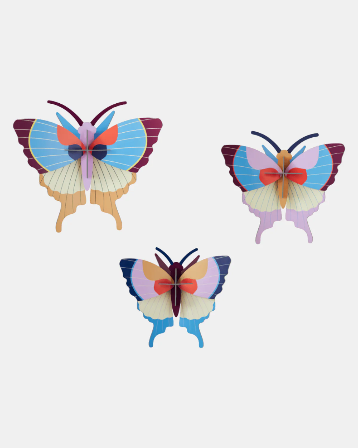 Studio Roof Wall Art / Butterflies /  Set Of 3 - Image 10