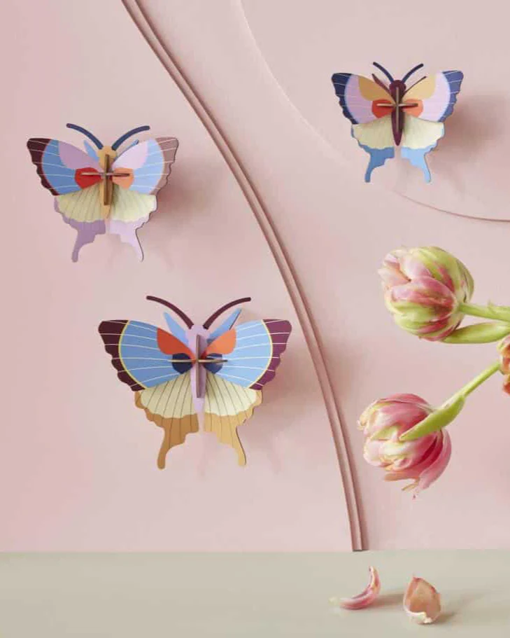 Studio Roof Wall Art / Butterflies /  Set Of 3 - Image 11