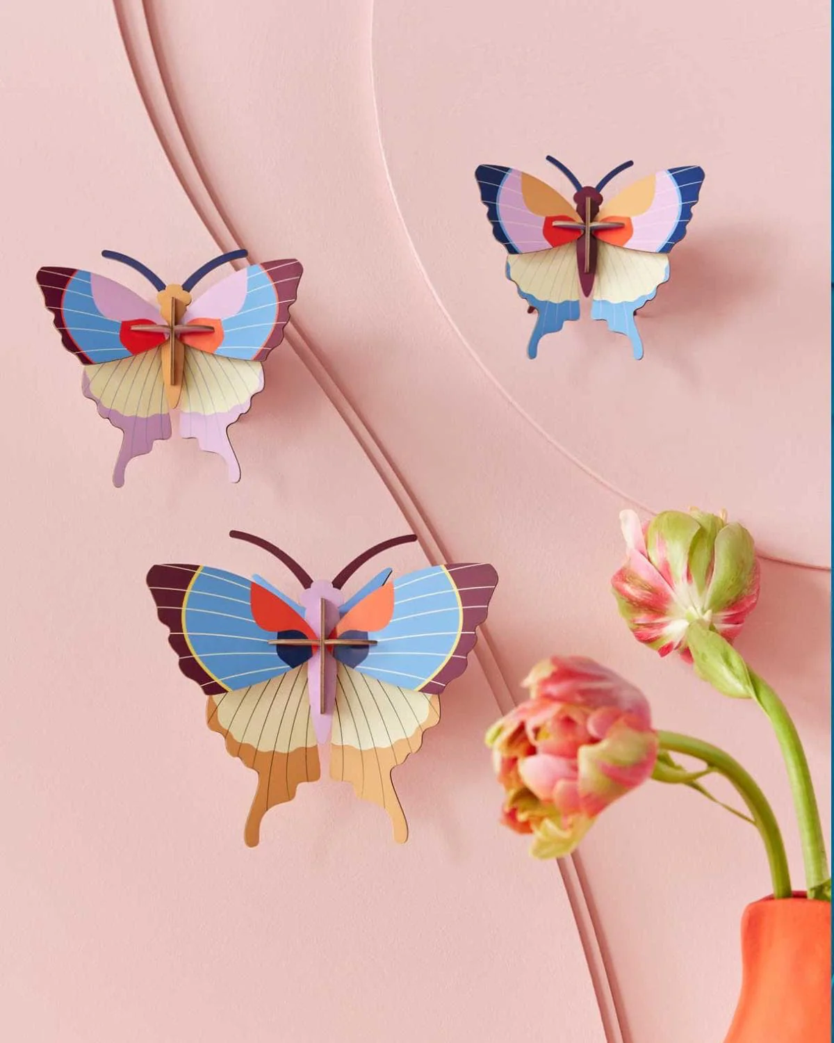 Studio Roof Wall Art / Butterflies /  Set Of 3 - Image 9