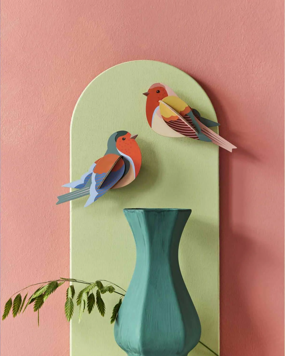 Studio Roof Wall Art  / Garden Birds / Set Of 2 - Image 4