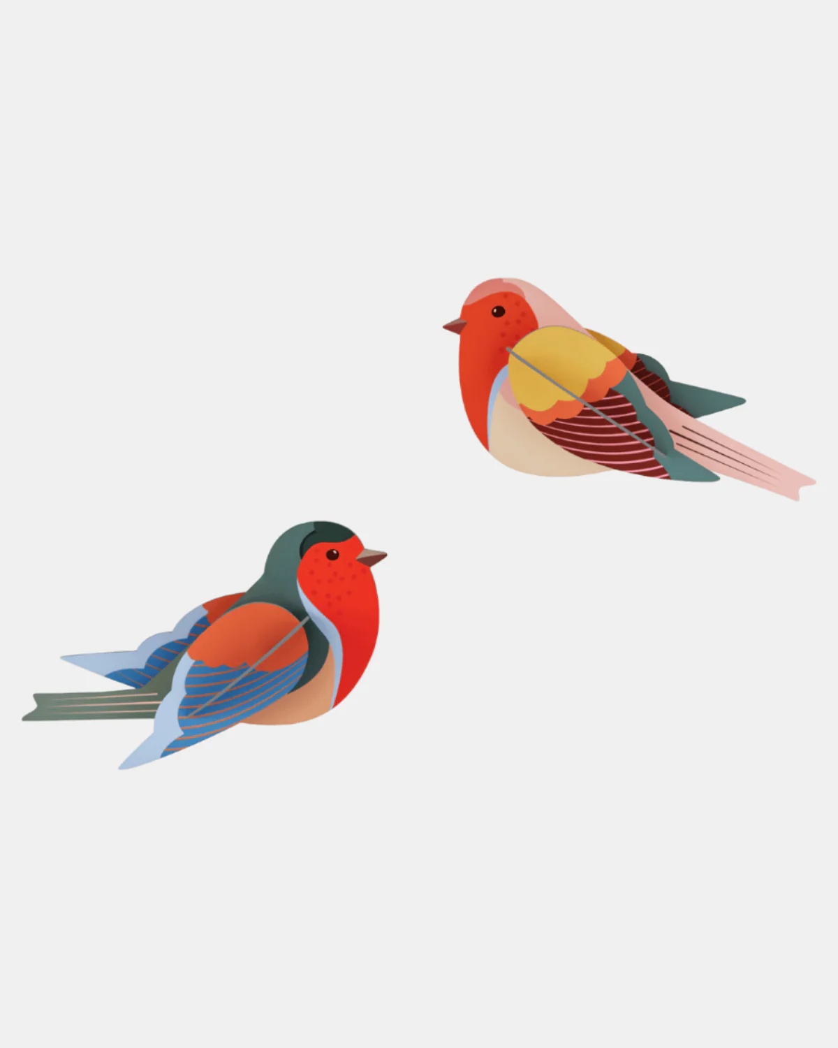 Studio Roof Wall Art  / Garden Birds / Set Of 2 - Image 5