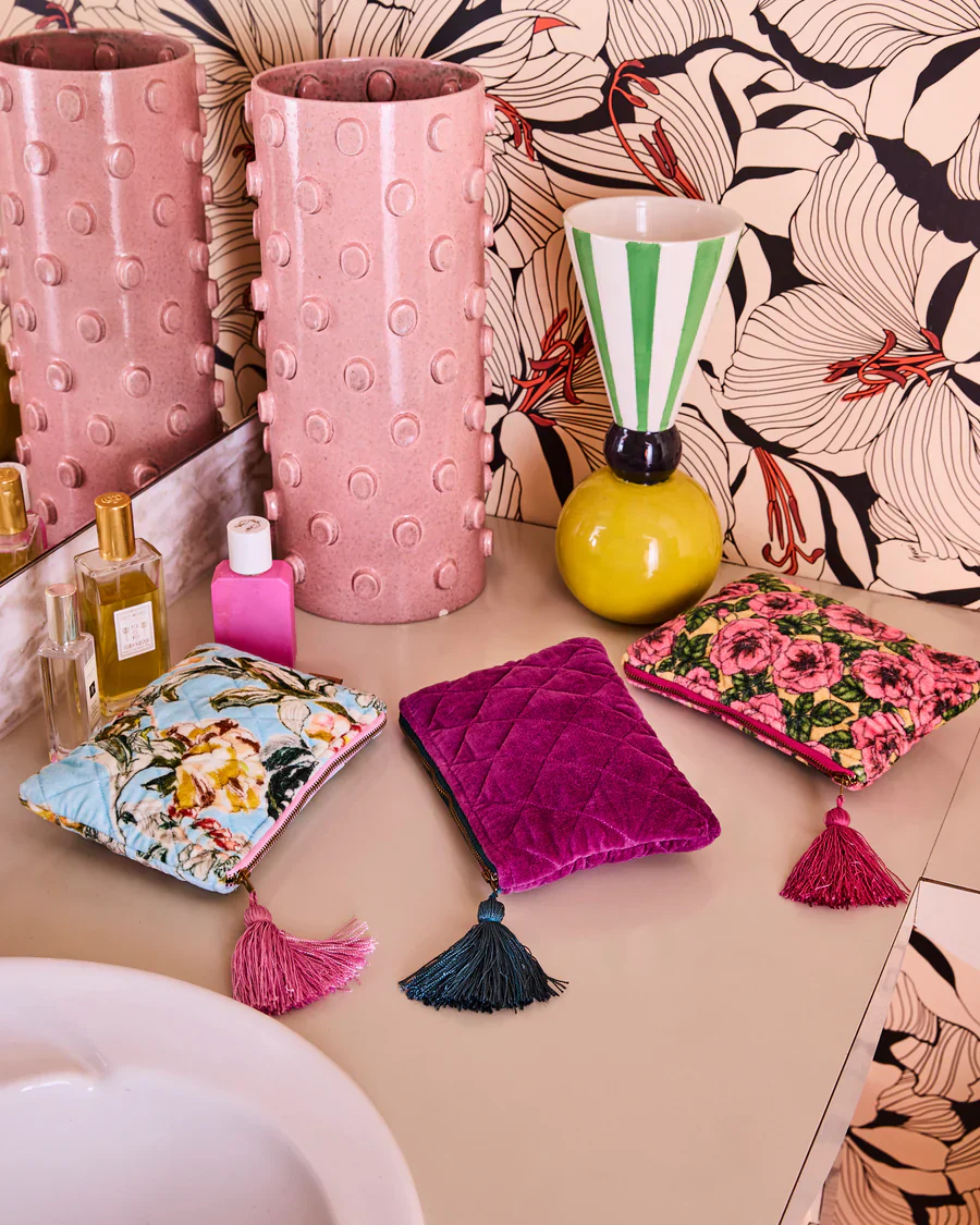 Kip & Co Velvet Cosmetics Purse - Image 2